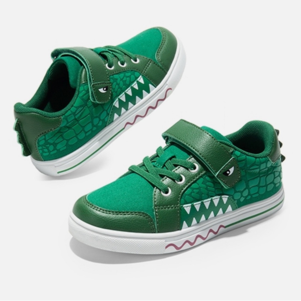 Dream Pairs Green Dinosaur Sneakers for Kids